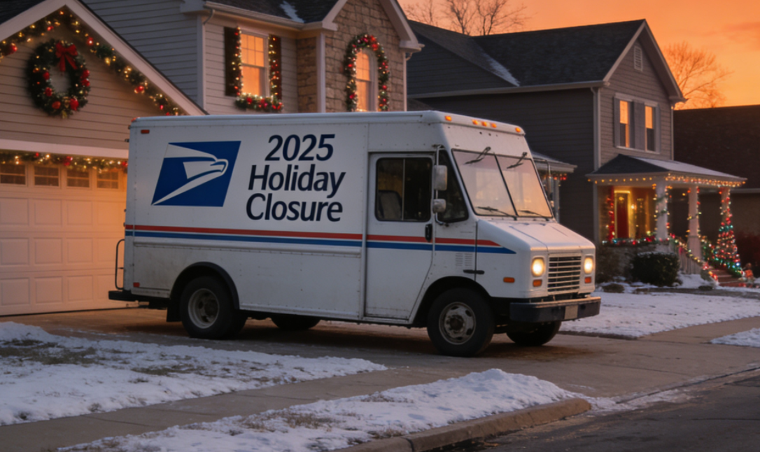 USPS 2025假期停运时间表：12月17日起逐步停运