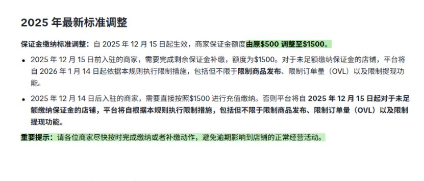 TikTok美区跨境店保证金暴涨3倍